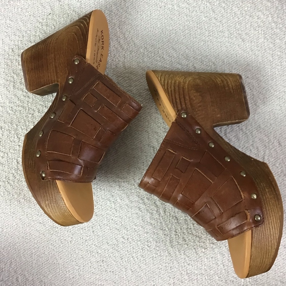 Cork Ease | Women’s Charissa Platform Sandal Wet Sand Brown Leather | - Picture 2 of 9